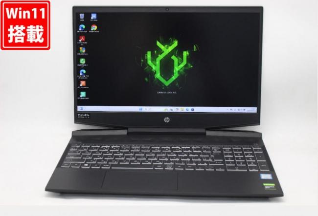 ゲーミングPC  中古 フルHD 15.6型 HP Pavilion Gaming 15-dk Windows11 第9世代 i7-9750h 16GB NVMe 256GB-SSD + 1TB-HDD NVIDIA GeForce GTX 1660Ti with Max-Q カメラ 無線 Offi
