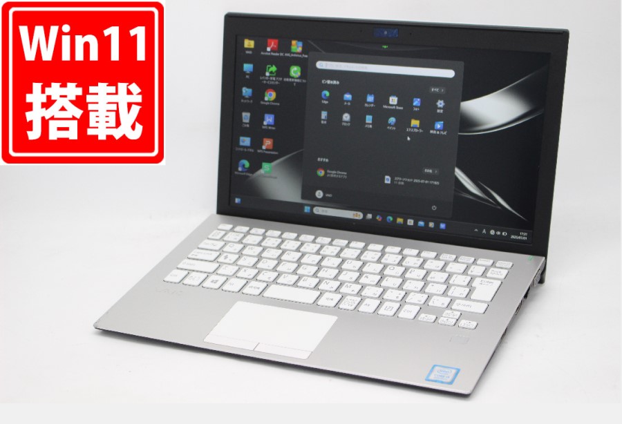 428時間 中古 フルHD 11.6型 SONY VAIO VJPF11C11N Windows11 第8世代 i5-8250u 8GB 256GB-SSD カメラ 無線 Office付き 中古パソコン 管:1816m