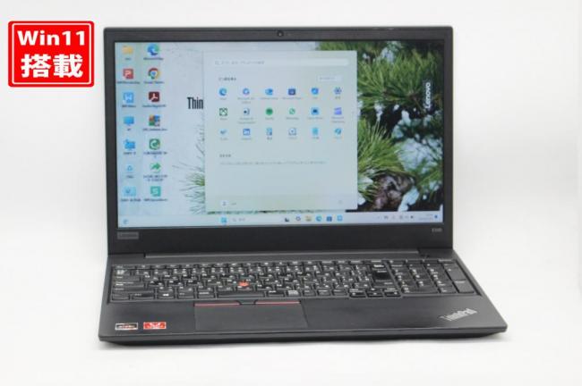 良品 15.6型 Lenovo ThinkPad E595 Windows11 AMD Ryzen 5-3500u 8GB 512GB-SSD カメラ 無線 Office付き 中古パソコン  管:0937k
