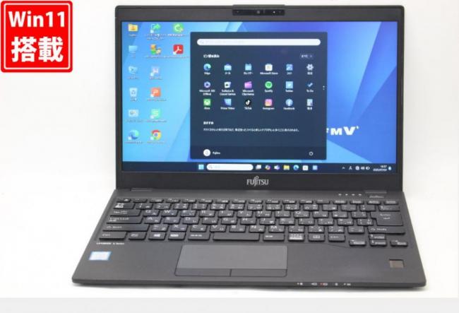 中古 フルHD 13.3型 Fujitsu LIFEBOOK U939A Windows11 第8世代 i5-8365U 8GB 128GB-SSD カメラ 無線 Office付き 中古パソコン 管:1647v