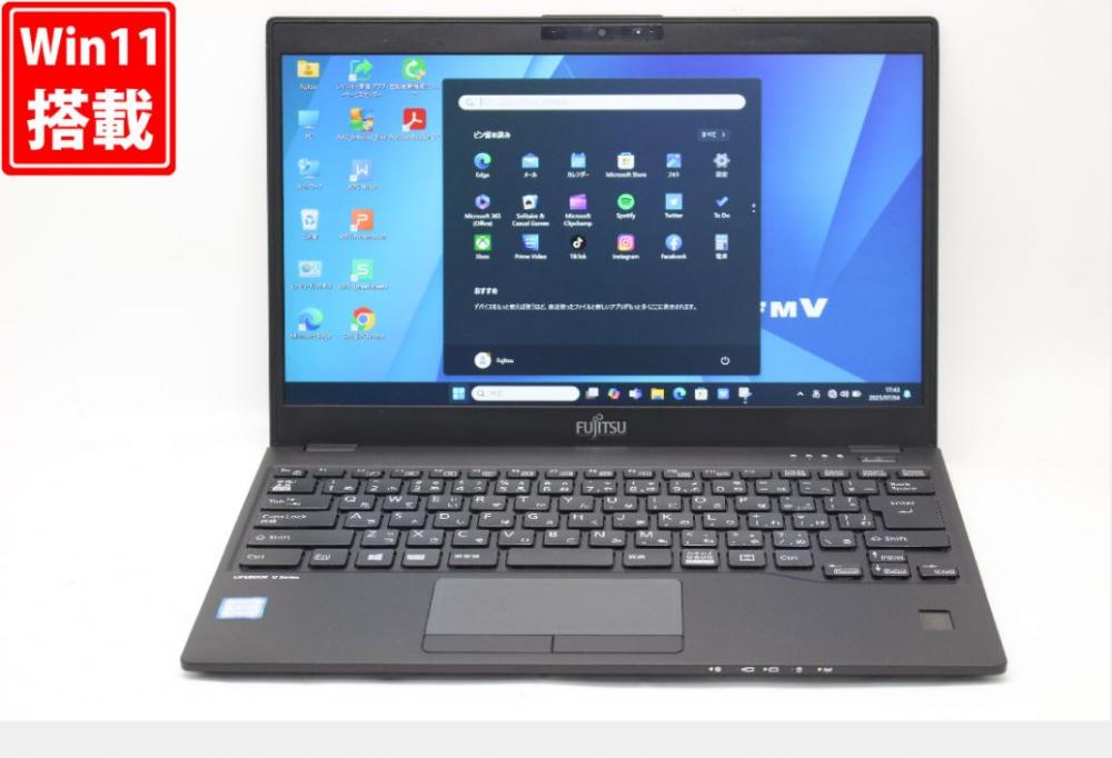 中古 フルHD 13.3型 Fujitsu LIFEBOOK U939A Windows11 第8世代 i5-8365U 8GB 128GB-SSD カメラ 無線 Office付き 中古パソコン 管:1746v