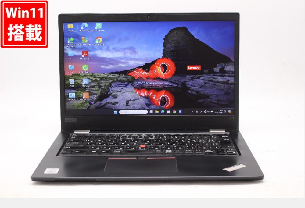 レインボー家電 / 中古 フルHD 13.3型 Lenovo ThinkPad L13 Gen1 Windows11 10世代 i5-10210U  8GB NVMe 512GB-SSD カメラ 無線Wi-Fi6 Office付 中古パソコン 管:1423w