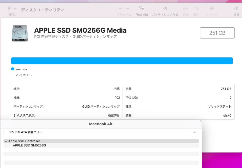  中古 13.3型 Apple MacBook Air A1466 Early-2015 macOS Monterey(正規Win11追加可) 五世代 i7-5650U 8GB 256GB-SSD カメラ 無線 中古パソコン