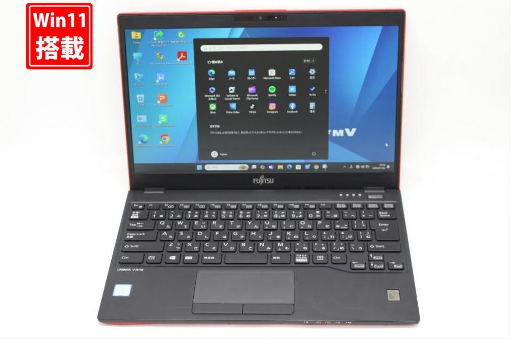 中古 フルHD 13.3型 Fujitsu LIFEBOOK U939B Windows11 第8世代 i5-8365u 8GB 128GB-SSD カメラ LTE 無線 Office付き 中古パソコン 管:1408s