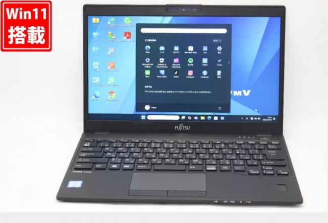 中古 フルHD 13.3型 Fujitsu LIFEBOOK U939A Windows11 第8世代 i5-8365U 8GB 128GB-SSD カメラ 無線 Office付き 中古パソコン 管:1824v
