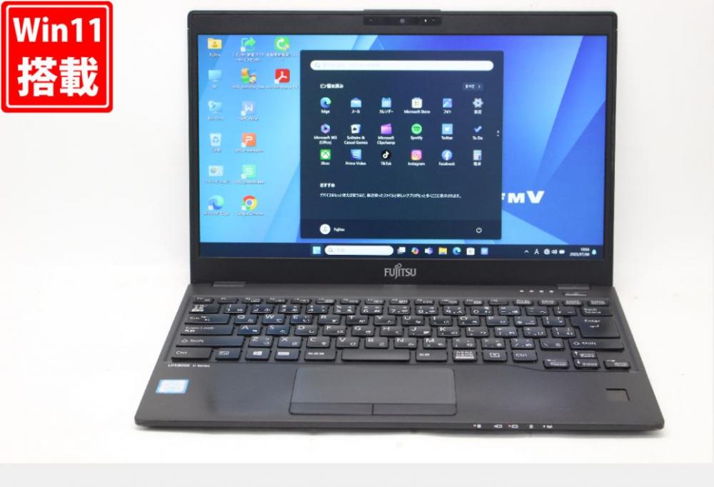 中古 フルHD 13.3型 Fujitsu LIFEBOOK U939A Windows11 第8世代 i5-8365U 8GB 128GB-SSD カメラ 無線 Office付き 中古パソコン 管:1014v