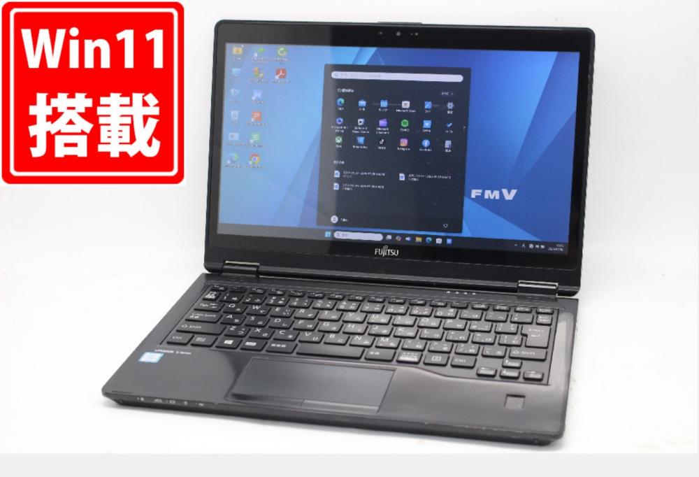中古 フルHD タッチ 12.5型 Fujitsu LIFEBOOK U729XA Windows11 第8世代 i5-8365U 8GB 256GB-SSD カメラ 無線 Office付き 中古パソコン 管:1399m