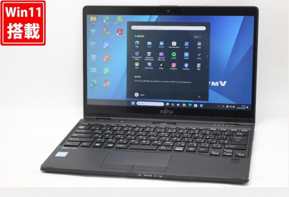 中古 フルHD タッチ 13.3型 Fujitsu LIFEBOOK U939XC Windows11 第8世代 i7-8365U 8GB 256GB-SSD カメラ LTE 無線 Office付き 中古パソコン 管:1758v