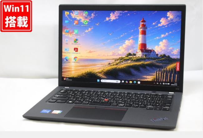 良品 フルHD対応WUXGA 13.3型 Lenovo ThinkPad X13 Gen2 Windows11 第11世代 i5-1135G7 8GB NVMe 256GB-SSD 無線Wi-Fi6 Office付き 中古パソコン 管:1332w