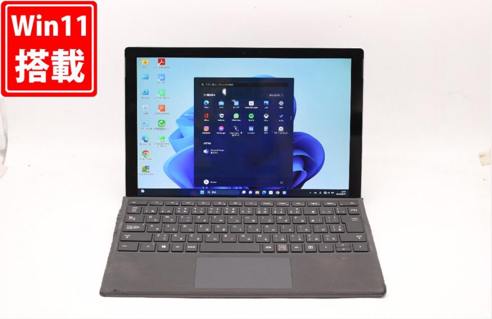 中古 2K対応 タッチ 12.3型 Microsoft Surface Pro 6 Windows11 八世代 i5-8350U 8GB NVMe 256GB-SSD カメラ 無線 Office付 中古パソコン 管:1627j