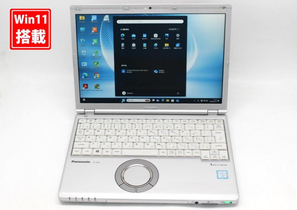 中古美品 フルHD 12.1型 Panasonic Let's note CF-SZ6Z16VS Windows11 七世代 i7-7600u 16GB 512GB-SSD カメラ 無線 Office付き 中古パソコン 管:1056s