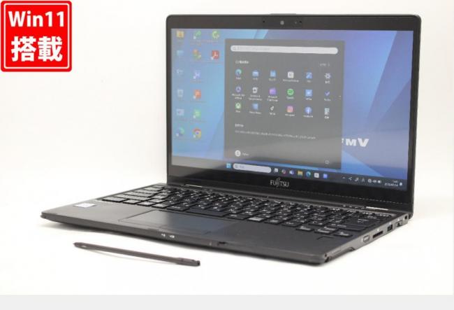 中古 フルHD タッチ 13.3型 Fujitsu LIFEBOOK U939XC Windows11 第8世代 i5-8365u 8GB 256GB-SSD カメラ 無線 Office付き 中古パソコン 管:1109r