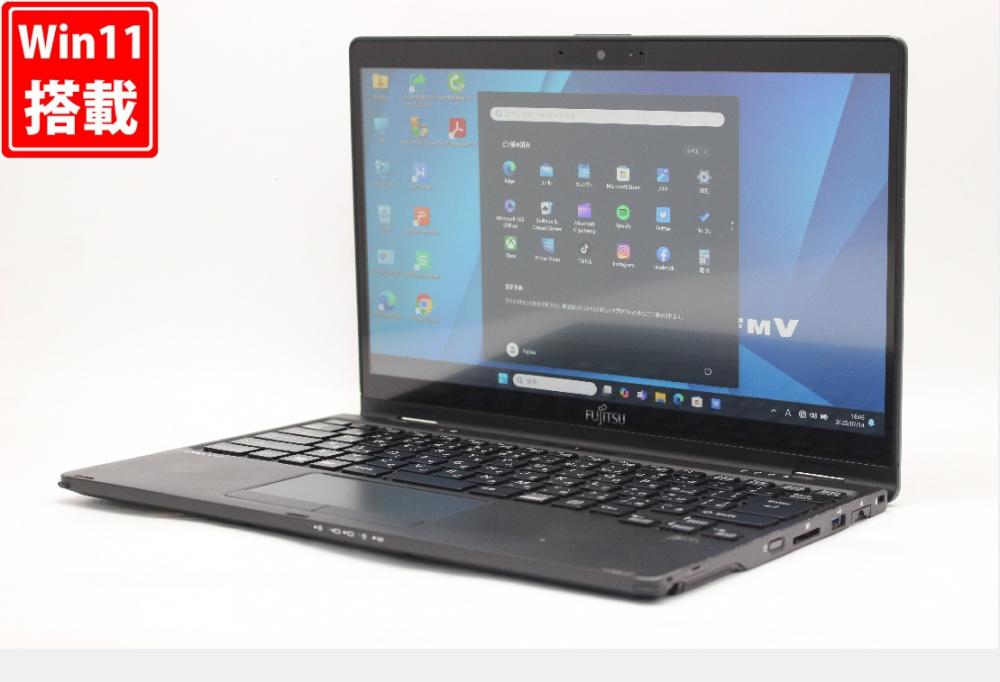 中古 フルHD タッチ 13.3型 Fujitsu LIFEBOOK U939XC Windows11 第8世代 i5-8365u 8GB 256GB-SSD カメラ LTE 無線 Office付き 中古パソコン 管:1751r