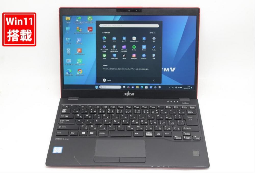 中古 フルHD 13.3型 Fujitsu LIFEBOOK U939B Windows11 第8世代 i5-8365u 8GB 128GB-SSD カメラ LTE 無線 Office付き 中古パソコン 管:0906s