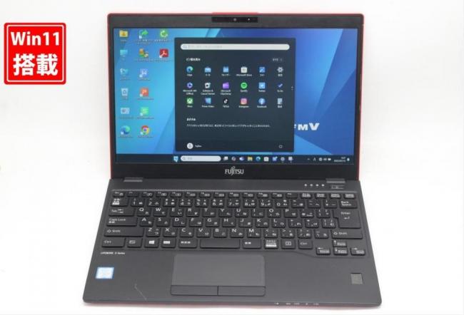 中古 フルHD 13.3型 Fujitsu LIFEBOOK U939B Windows11 第8世代 i5-8365u 8GB 128GB-SSD カメラ LTE 無線 Office付き 中古パソコン 管:0906s
