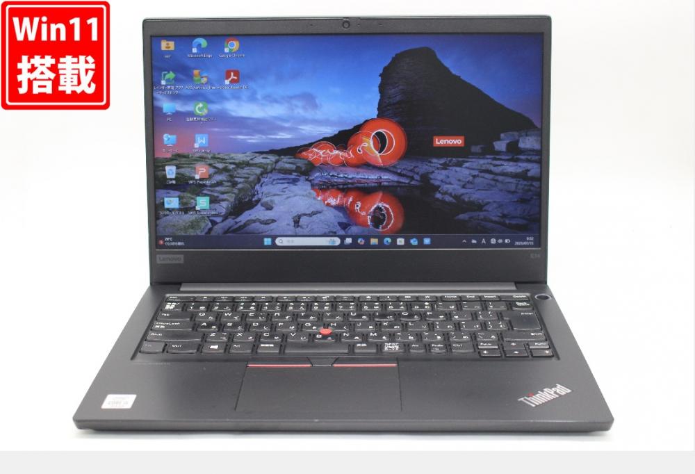 中古 フルHD 14型 Lenovo ThinkPad E14 Windows11 第10世代 i5-10210U 8GB NVMe 256GB-SSD カメラ 無線Wi-Fi6 Office付き 中古パソコン 管:1038w