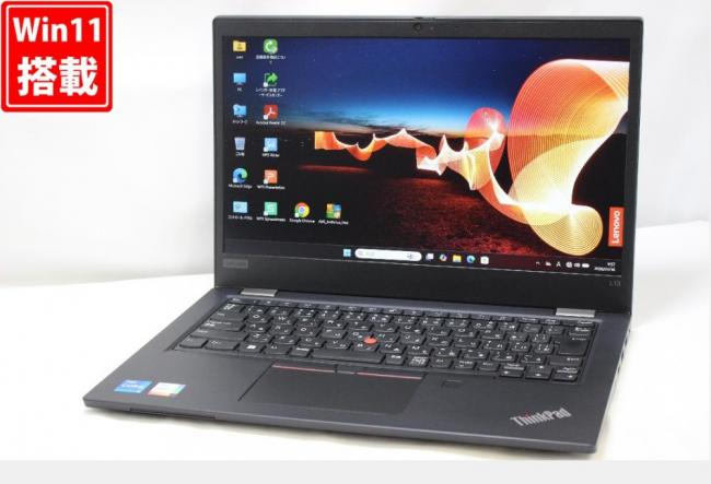 良品 フルHD 13.3型 Lenovo ThinkPad L13 Gen2 Windows11 第11世代 i5-1135G7 16GB NVMe 256GB-SSD カメラ 無線 Office付き 中古パソコン 管:1003w