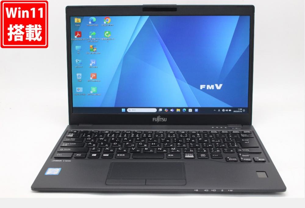 中古 フルHD 13.3型 Fujitsu LIFEBOOK U939A Windows11 第8世代 i5-8365U 8GB 256GB-SSD LTE 無線 Office付き 中古パソコン 管:1177w