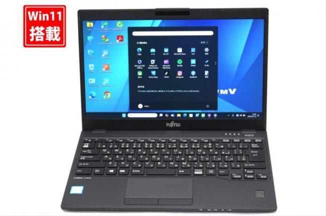 中古 フルHD 13.3型 Fujitsu LIFEBOOK U939A Windows11 第8世代 i5-8365u 8GB 256GB-SSD 無線 Office付き 中古パソコン 税無 管:1537s