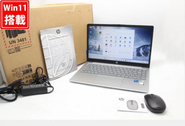 充放電回数1回  32時間 美品 フルHD 14型 HP Laptop 14-ep0017TU Windows11 10コア 第13世代 i5-1335U 16GB NVMe 512GB-SSD カメラ 無線Wi-Fi6 Office付き 中古パソコン 管:1427m