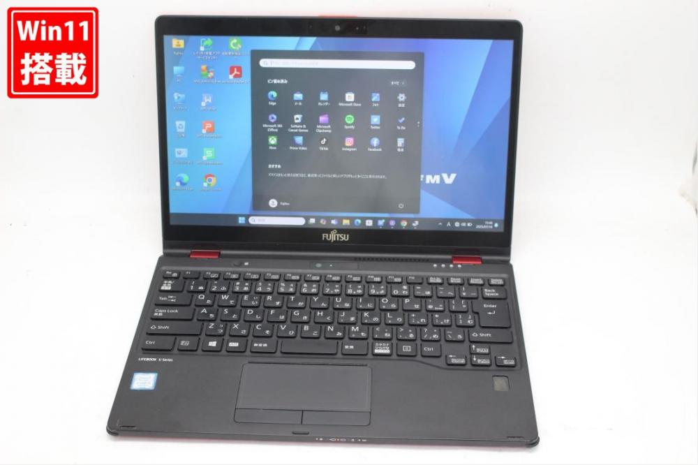 中古 フルHD 13.3型 Fujitsu LIFEBOOK U939XA Windows11 第8世代 i5-8365u 8GB 256GB-SSD カメラ 無線 Office付き 中古パソコン 管:1523s