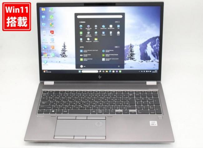 ゲーミングPC  中古 フルHD 15.6型 HP ZBook Fury15 G7 Windows11 第10世代 i7-10750h 16GB NVMe 512GB-SSD NVIDIA Quadro T1000 無線Wi-Fi6 Office付き 中古パソコン 管:1842s
