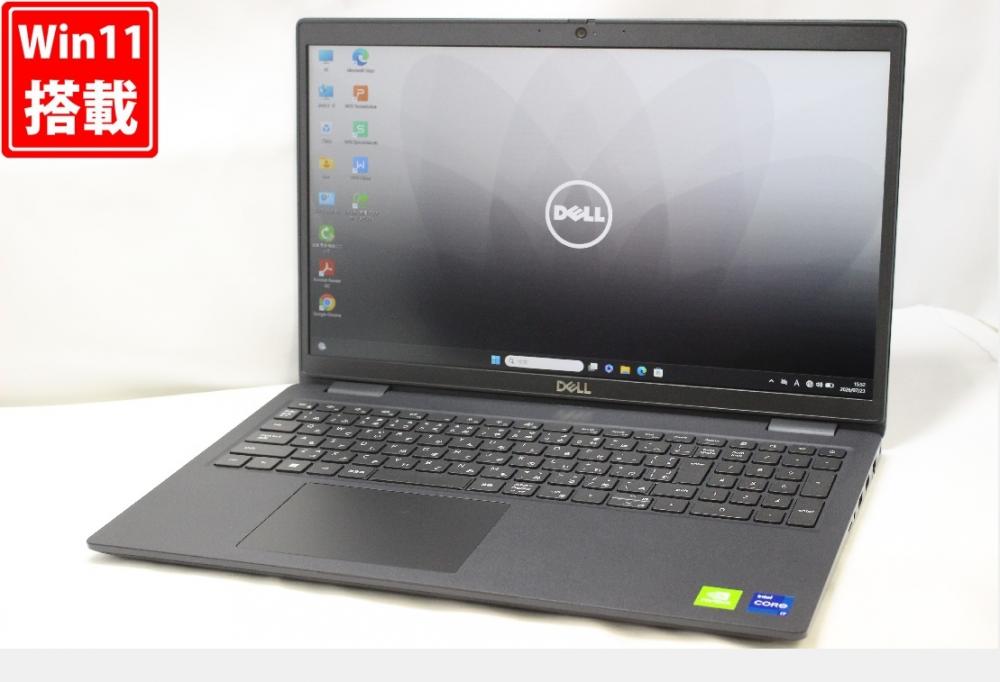 良品 フルHD 15.6型 DELL Latitude 3520 Windows11 第11世代 i7-1165G7 16GB NVMe 256GB-SSD GeForce MX450 カメラ 無線 Office付き 中古パソコン 管:1667w