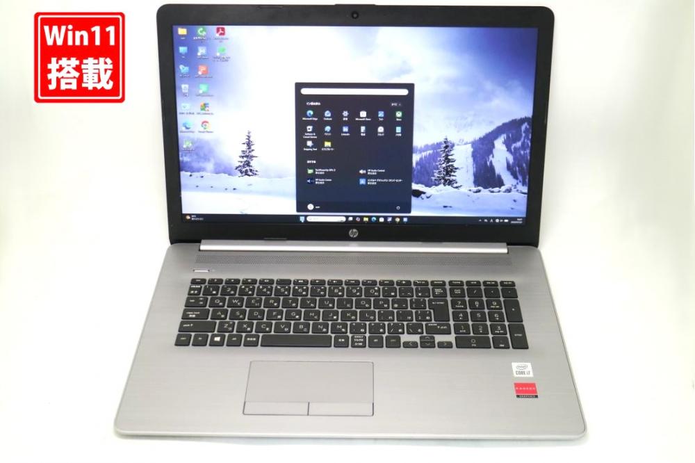 中古 フルHD 17.3型 HP 470 G7 Windows11 第10世代 i7-10510u 16GB NVMe 256GB-SSD + 1TB-HDD Radeon 530 カメラ 無線 Office付き 中古パソコン 管:1448s
