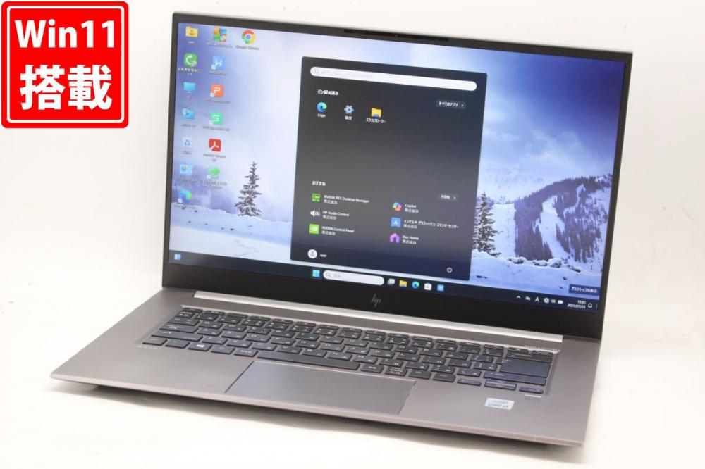 中古良品 フルHD 15.6型 HP ZBook Studio G7 Mobile Workstation Windows11 10世代 i7-10750H 32GB NVMe 512GB-SSD NVIDIA Quadro T1000 with Max-Q Design (GDDR6) カメラ