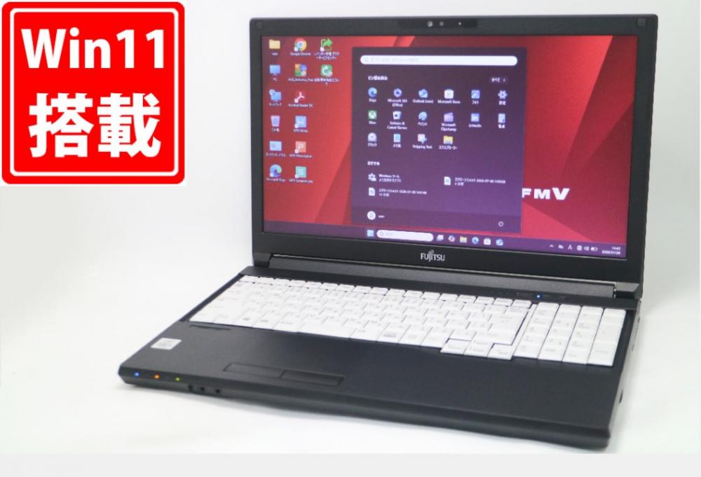 中古 15.6型 Fujitsu LIFEBOOK A5510D Windows11 第10世代 i5-10210U 8GB 128GB-SSD カメラ 無線Wi-Fi6 Office付き 中古パソコン 管:1640m