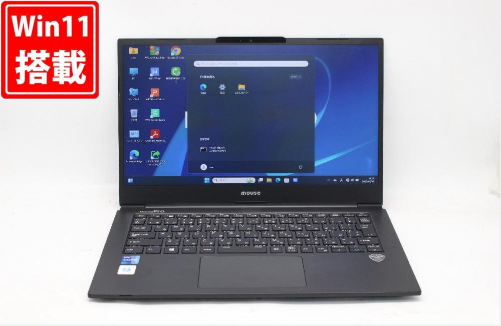 中古 フルHD 14型 MousePro NB420Z82G-BPQD Windows11 第11世代 i7-1165G7 8GB NVMe 512GB-SSD カメラ 無線Wi-Fi6 Office付き 中古パソコン 管:1522j