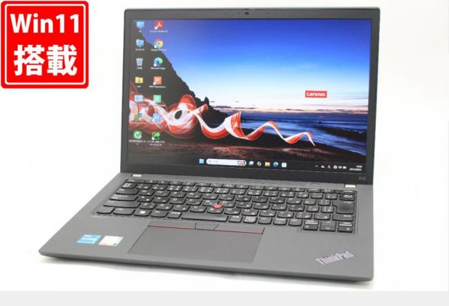 中古 フルHD対応WUXGA 13.3型 Lenovo ThinkPad X13 Gen2 Windows11 第11世代 i5-1135G7 8GB NVMe 256GB-SSD カメラ 無線Wi-Fi6 Office付き 中古パソコン 管:1078w