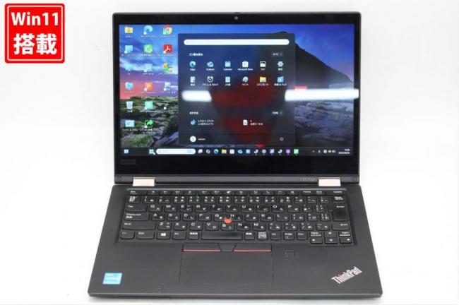 中古美品 フルHD タッチ 13.3型 Lenovo ThinkPad L13 Yogo Gen2 Windows11 第11世代 i3-1115G4 8GB NVMe 256GB-SSD カメラ 無線Wi-Fi6 Office付き 中古パソコン 管:1009s