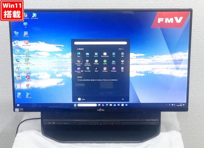 中古 フルHD 27型液晶一体型地デジ Fujitsu ESPRIMO FH90B2(FMVF90B2B) Blu-ray Windows11 七世代 i7-7700HQ 16GB NVMe 256GB-SSD + 3TB-HDD カメラ 無線 Office付き 中古パソコン 管:0951h