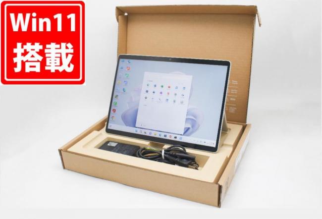 充放電回数2回  中古美品 2.8K対応 13型 タブレット Microsoft Surface Pro 9 Windows11 10コア 第12世代 i5-1235U 8GB NVMe 128GB-SSD カメラ 無線Wi-Fi6 Office付き 中古パソコン 管:1855m