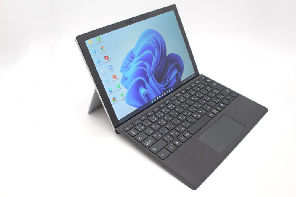  美品 2K対応 タッチ 12.3型 Microsoft Surface Pro7 Model.1866 Windows11 10世代 i3-1005G1 4GB 128GB-SSD カメラ 無線 Office付 中古パソコン