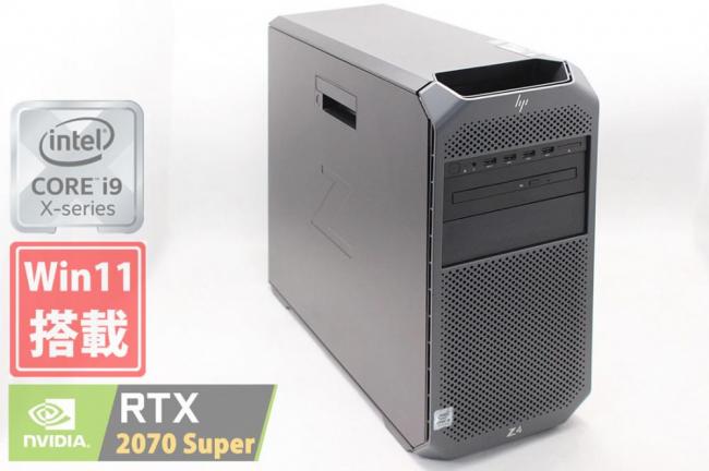 ゲーミングPC  中古美品 HP Z4 G4 WorkStation Windows11 10コア 第9世代 i9-9820X 32GB 512GB-SSD NVIDIA RTX 2070 Super Office付き 中古パソコン 管:1337f