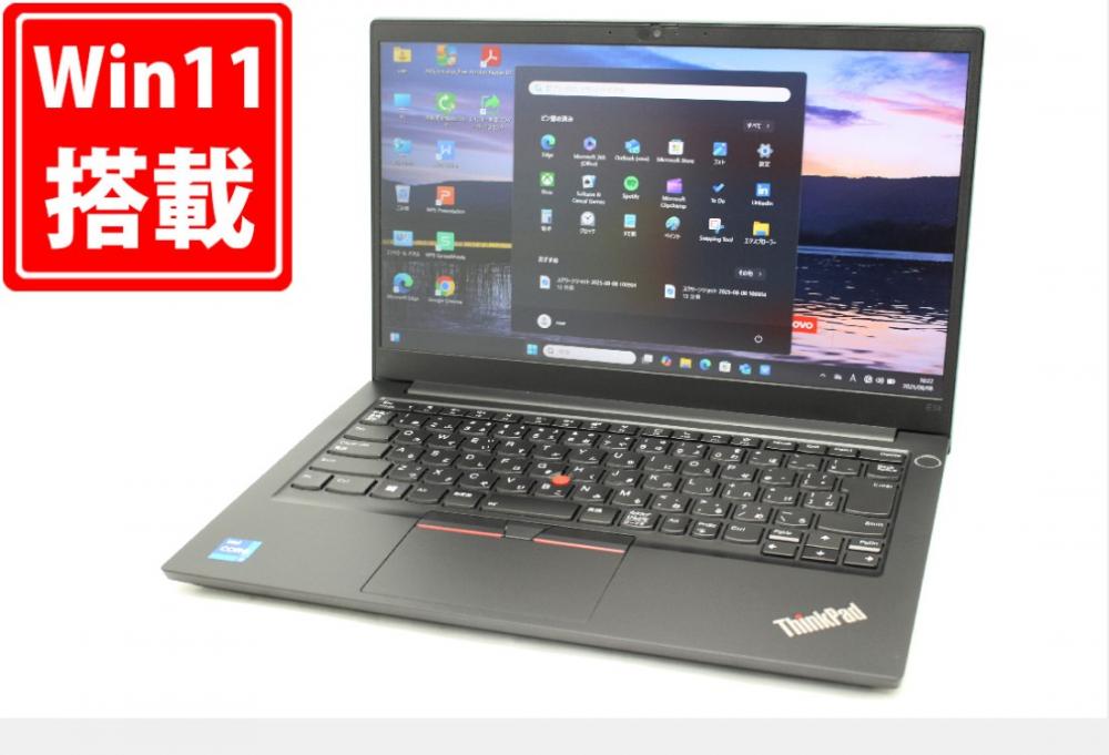 充放電回数50回  良品 フルHD 14型 Lenovo ThinkPad E14 Gen2 Windows11 第11世代 i7-1165G7 16GB NVMe 256GB-SSD カメラ 無線 Office付き 中古パソコン 管:1022m