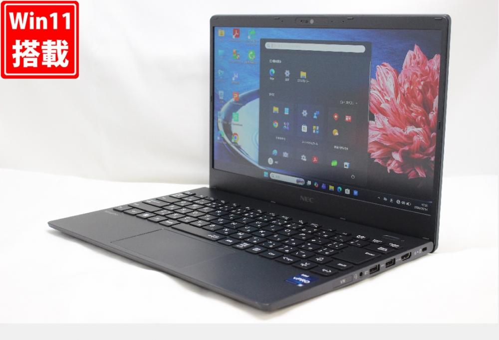 充放電回数70回 中古美品 フルHD 13.3型 NEC VersaPro VKT44N-F Windows11 10コア 第12世代 i5-1235u 8GB NVMe 256GB-SSD カメラ 無線Wi-Fi6 Office付き 中古パソコン 管:1872r