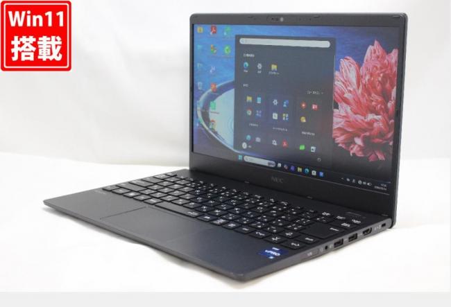充放電回数70回 中古美品 フルHD 13.3型 NEC VersaPro VKT44N-F Windows11 10コア 第12世代 i5-1235u 8GB NVMe 256GB-SSD カメラ 無線Wi-Fi6 Office付き 中古パソコン 管:1872r