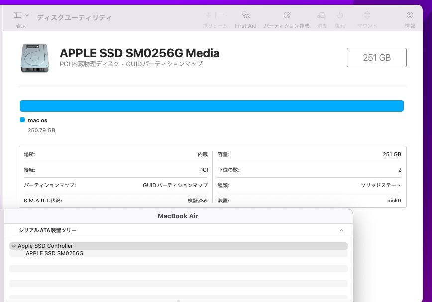  中古 13.3型 Apple MacBook Air A1466 Early-2015 macOS Monterey(正規Win11追加可) 五世代 i7-5650u 8GB 256GB-SSD カメラ 無線 中古パソコン