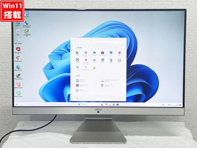 中古美品 フルHD 23.8型液晶一体型 ASUS(エイスース) Vivo AiO V241IC-R Windows11 第8世代 i5-8250u 8GB 128GB-SSD + 1TB-HDD カメラ 無線 Office付き 中古パソコン 管:1650h
