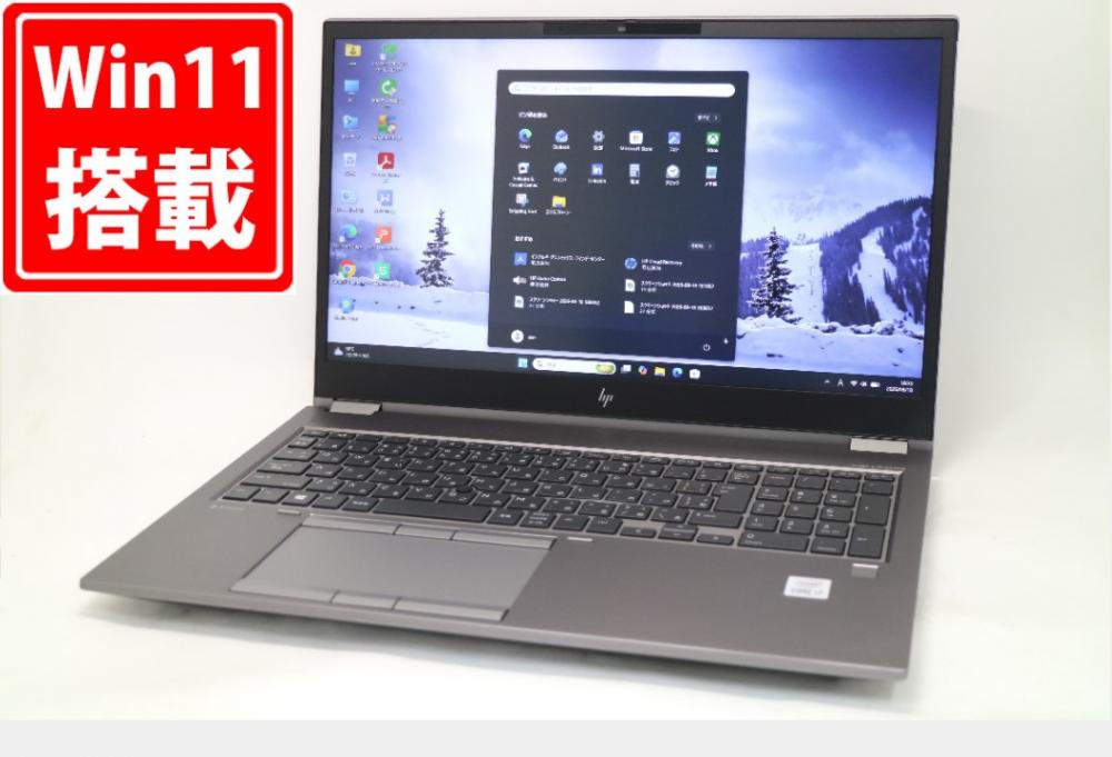 ゲーミングPC 良品 フルHD 15.6型 HP ZBook Fury 15 G7 Windows11 第10世代 i7-10750H 16GB NVMe 512GB-SSD NVIDIA Quadro T1000 カメラ 無線Wi-Fi6 Office付き 中古パソコン 管:1850m