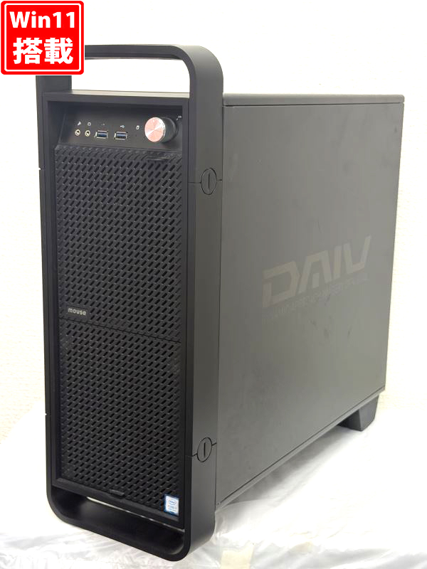 ゲーミングPC 中古美品 マウスコンピューター DAIV-DGZ530S2-M2SH2-VR8K Windows11 第8世代 i7-8700K 32GB NVMe 512GB-SSD + 3TB-HDD NVIDIA GeForce GTX 1060 Office付き 中古パソコン 管:1054h