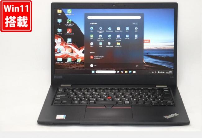 中古 フルHD 13.3型 Lenovo ThinkPad L13 Gen2 Windows11 第11世代 i7-1165G7 16GB NVMe 256GB-SSD カメラ 無線 Office付き 中古パソコン 管:1446v