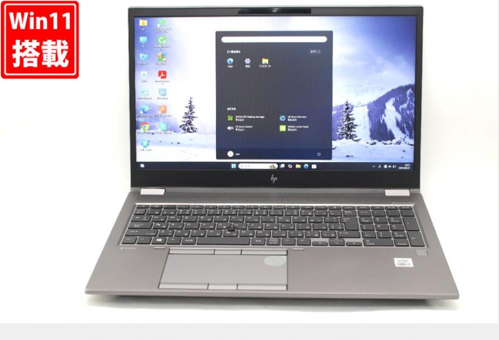 ゲーミングPC  良品 フルHD 15.6型 HP ZBook Fury 15G7 Windows11 第10世代 i7-10750H 16GB NVMe 512GB-SSD + 1TB-HDD NVIDIA Quadro T1000 with Max-Q Design カメラ 無線Wi-Fi6 O