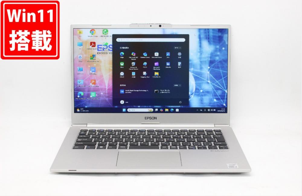 良品 フルHD 14型 EPSON Endeavor NA710E Windows11 第10世代 i7-10510U 16GB NVMe 256GB-SSD カメラ 無線Wi-Fi6 Office付き 中古パソコン 管:1130j