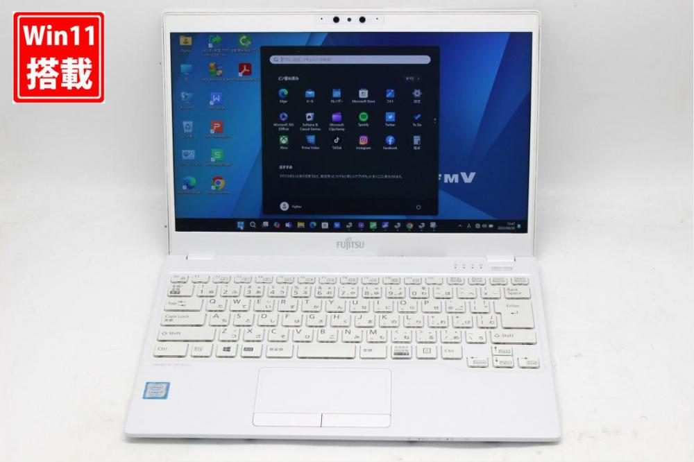 中古 フルHD タッチ 13.3型 Fujitsu LIFEBOOK UH90D3 Windows11 第8世代 i7-8565u 8GB NVMe 256GB-SSD カメラ 無線 Office付き 中古パソコン 管:1332s