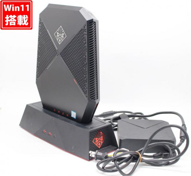 ゲーミングPC  NVMe 新品512GB-SSD 中古美品 HP OMEN X by HP Compact Desktop P1000-012jp Windows11 七世代 i7-7820HK 16GB GeForce GTX 1080 無線 Office付き 中古パソコン 管:0930h