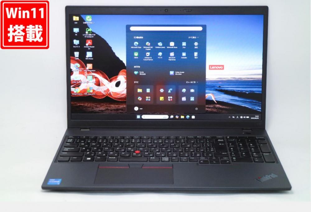 充放電回数58回 中古 フルHD 15.6型 Lenovo ThinkPad L15 Gen4 Windows11 10コア 第13世代 i5-1335U 16GB NVMe 512GB-SSD カメラ 無線Wi-Fi6 Office付き 中古パソコン 管:1631v